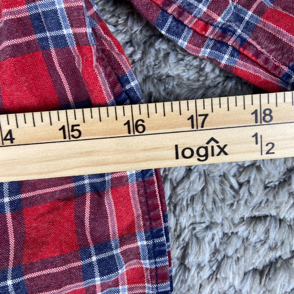 Polo Ralph Lauren Button Down Boys M 10-12 Red Plaid Long Sleeve Pony Logo Shirt - Picture 6 of 8